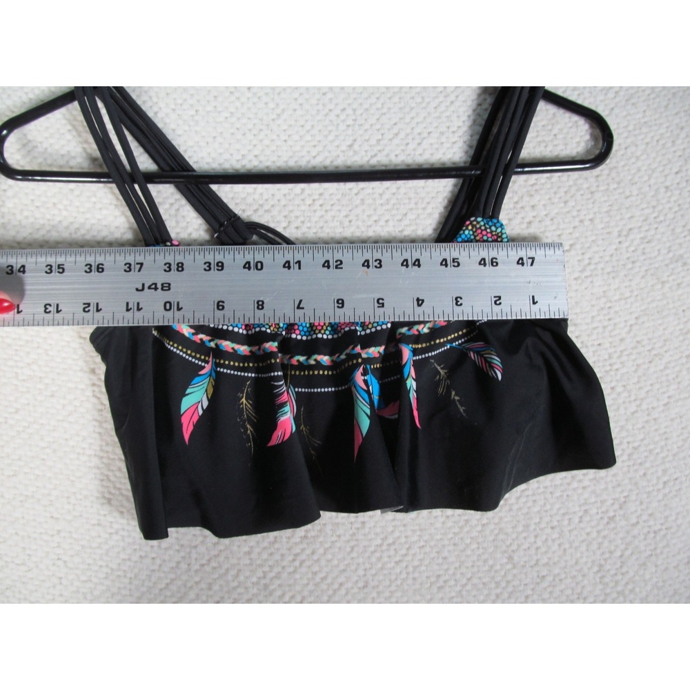Op Ocean Pacific Swim‎ Top Tankini Womens Junior Small 3/5 Embroidered Boho - Picture 10 of 11